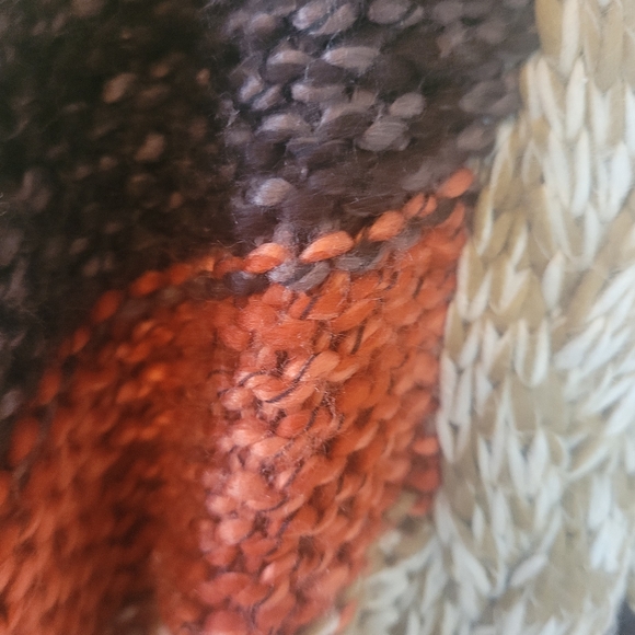 Cato orange, brown, tan, and cream open sweater . Size medium. - Picture 5 of 5